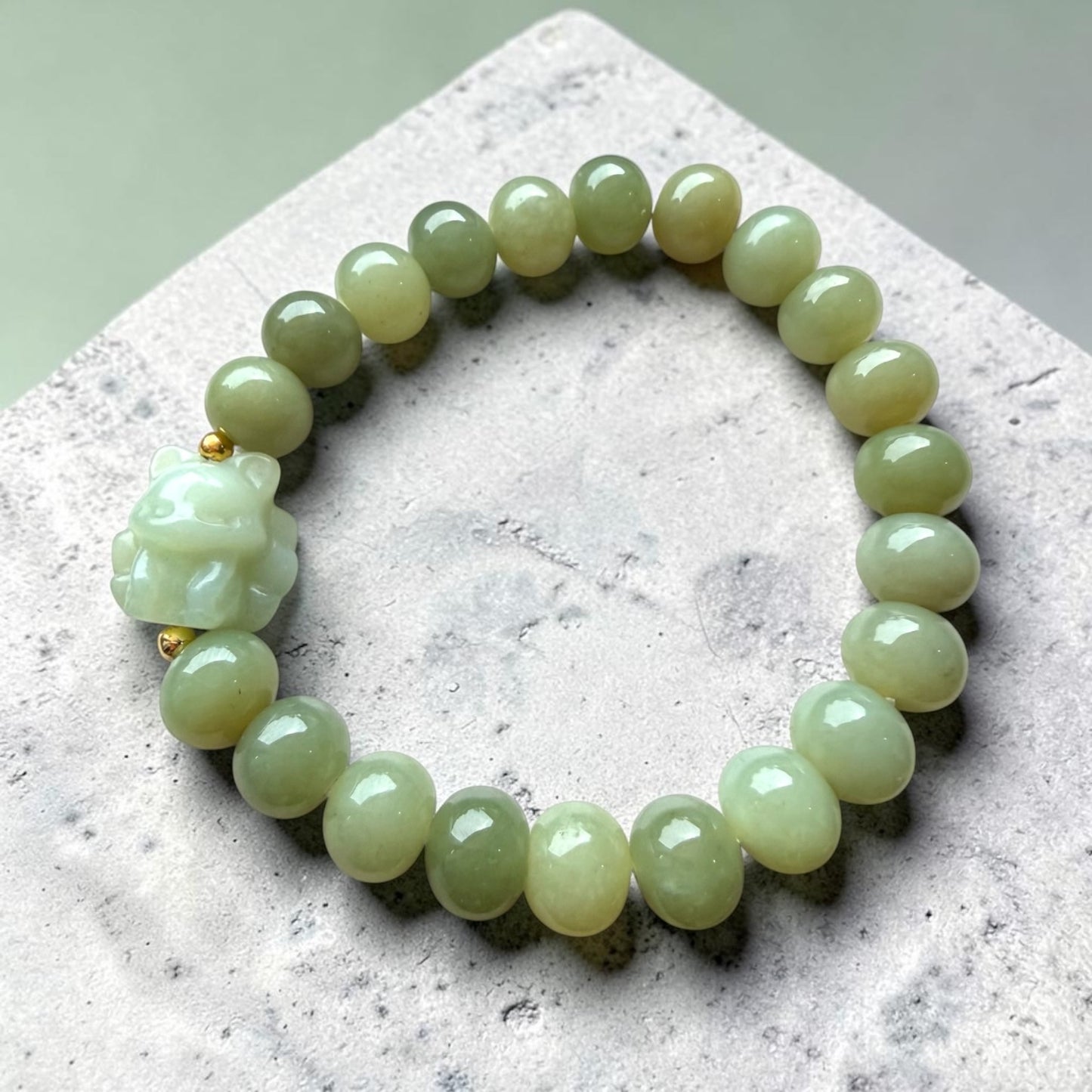 Jade (Hetian) Nine-Tailed Fox Bracelet