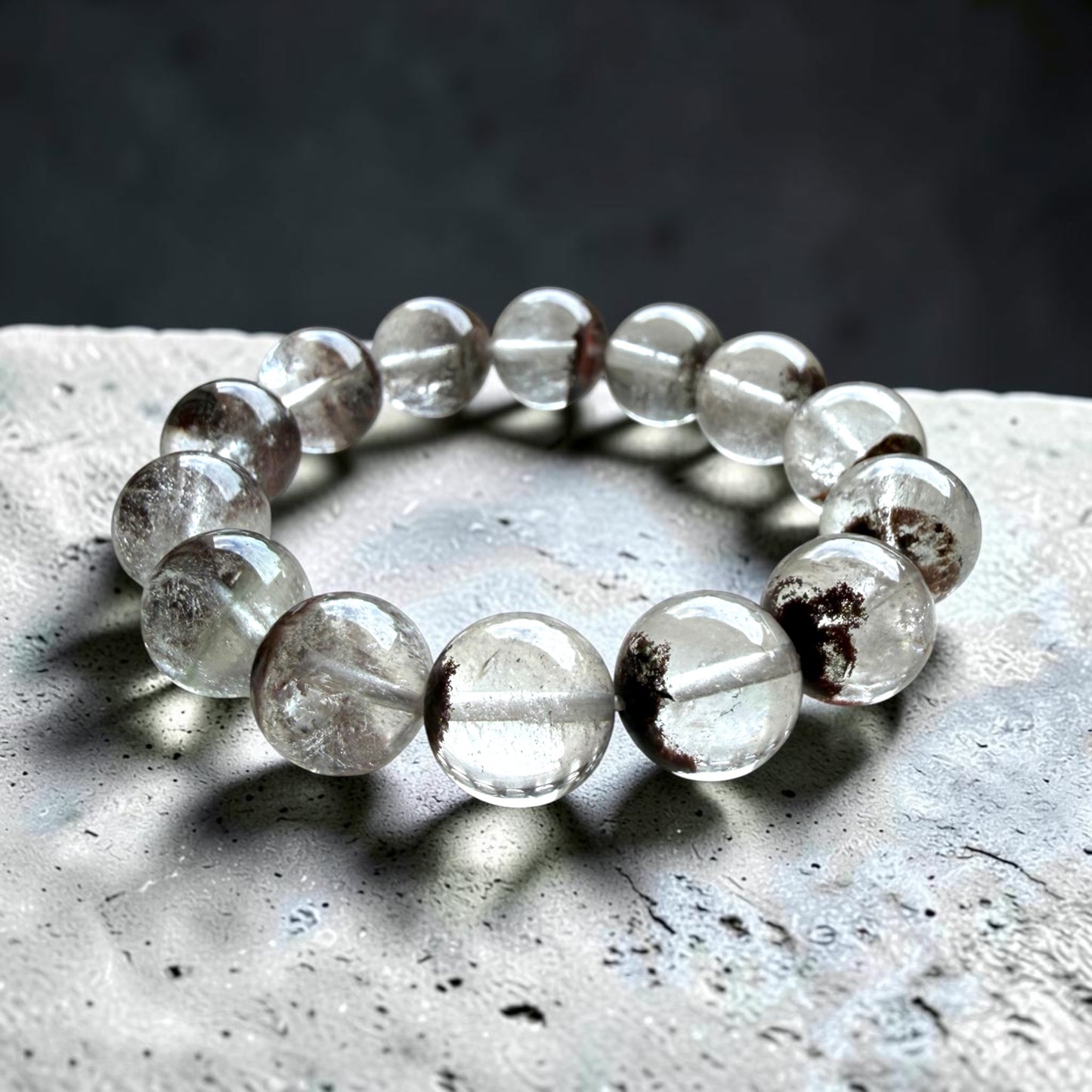 Phantom Quartz Half-Bowl Bracelet (High-grade)