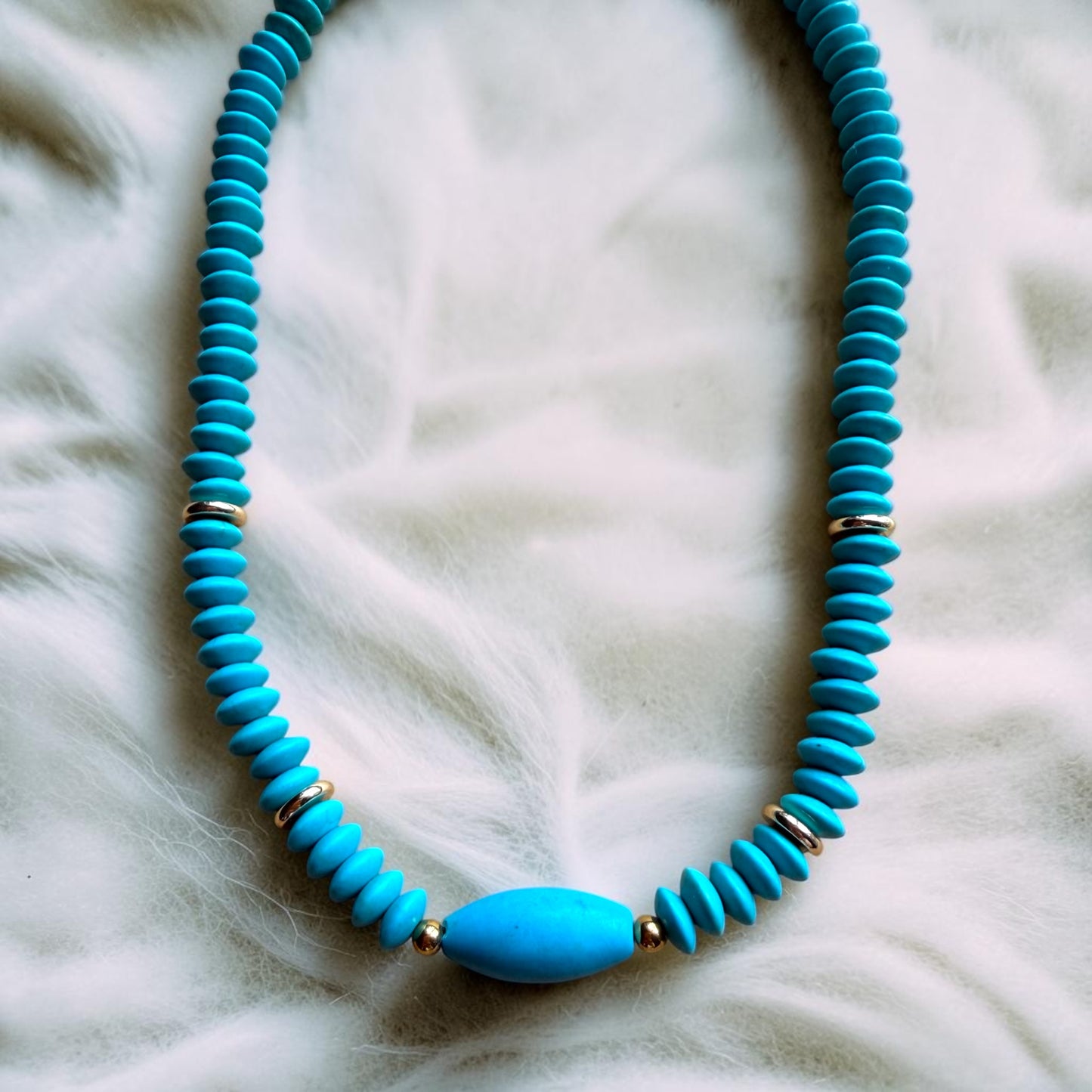 Turquoise Rondelle Necklace