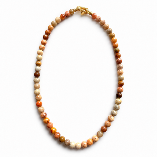 Agatized Fossil Coral Necklace (Coral Jade)