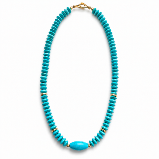 Turquoise Rondelle Necklace