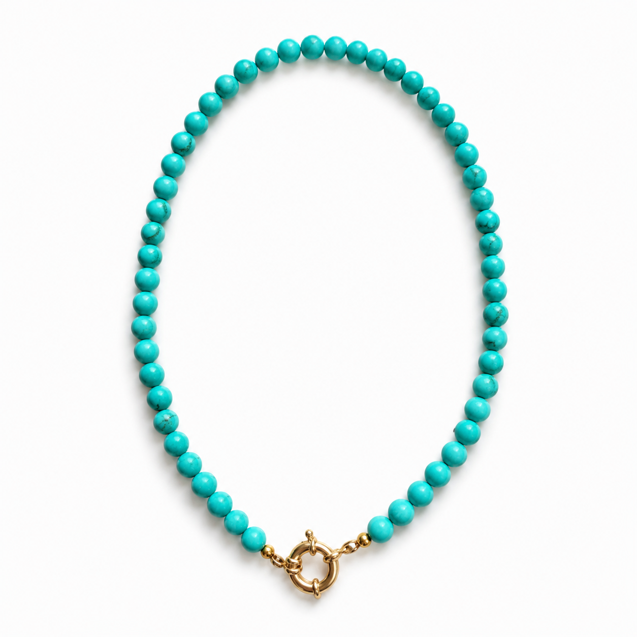 Turquoise Round Bead Necklace