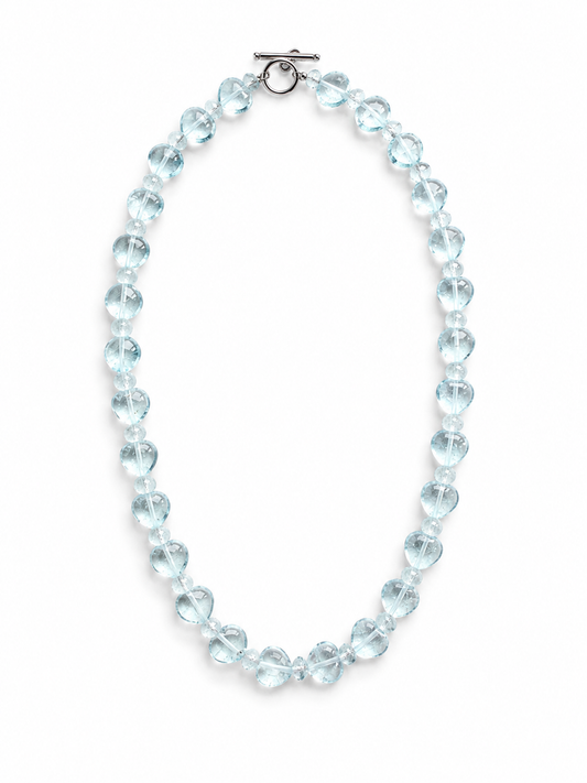 Blue Topaz Heart Necklace