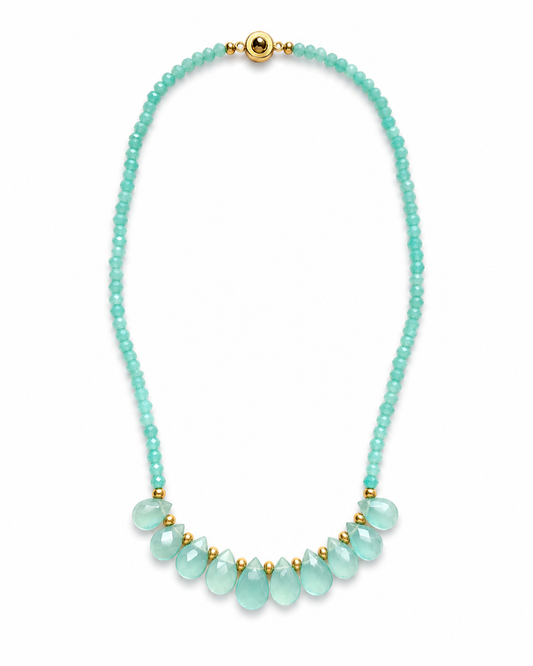 Amazonite & Green Chalcedony Necklace