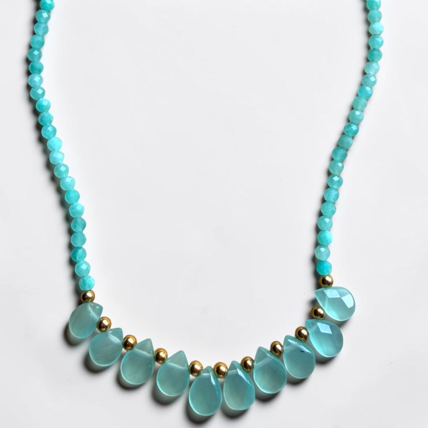 Amazonite & Green Chalcedony Necklace