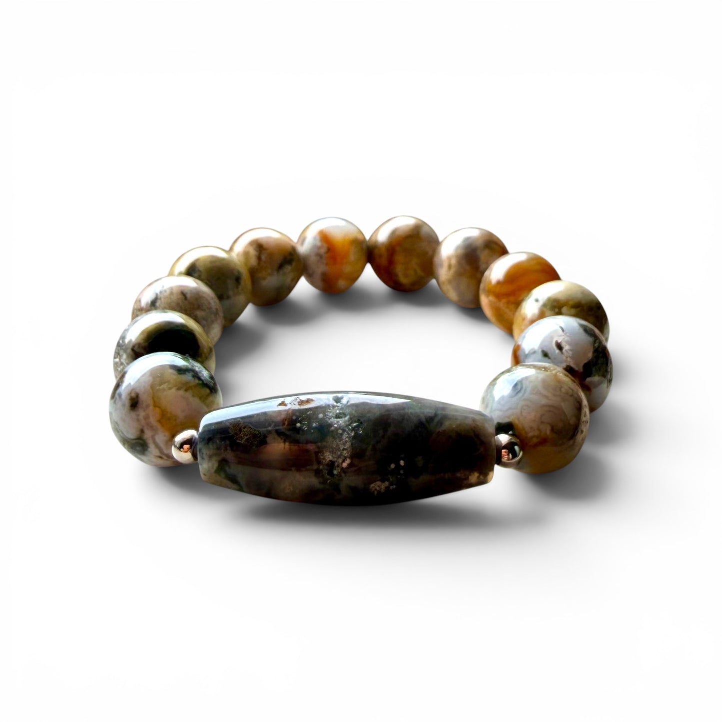 Ocean Jasper Barrel Bracelet