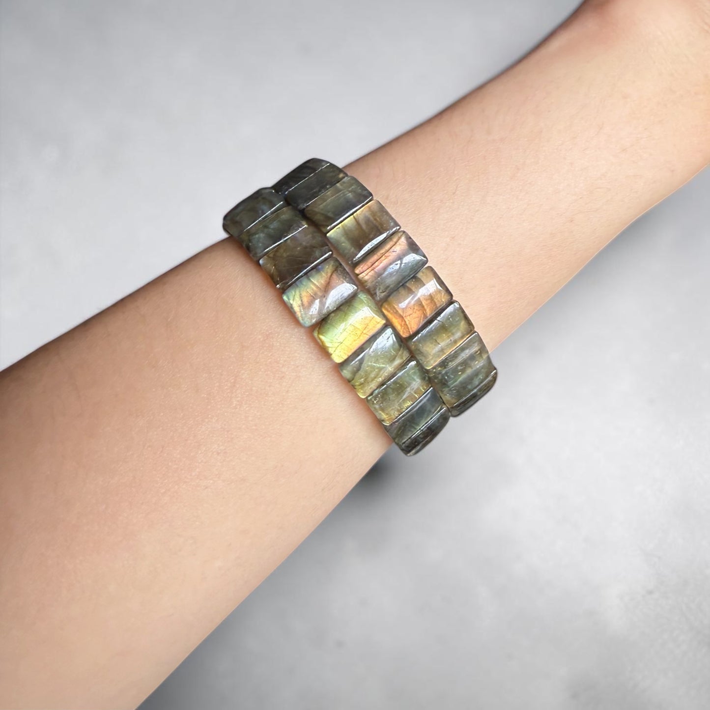 Black Labradorite Soft Bangle