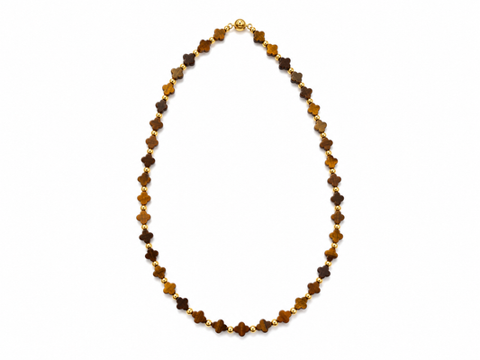 Tiger’s Eye Clover Necklace