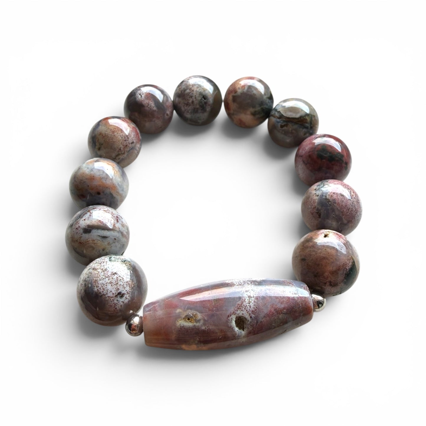 Ocean Jasper Barrel Bracelet