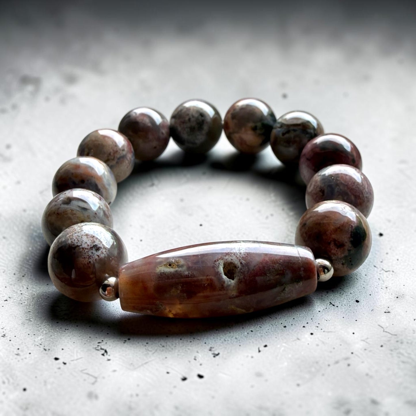 Ocean Jasper Barrel Bracelet