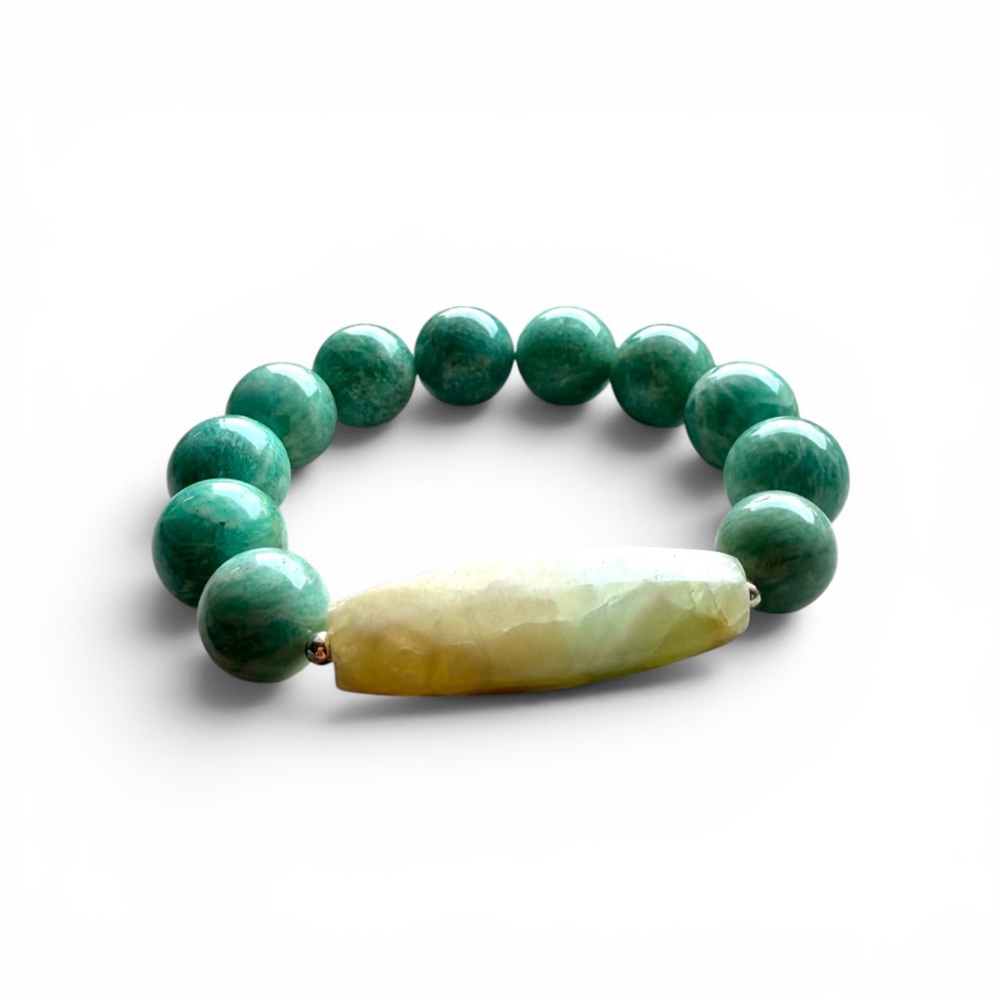 Amazonite Barrel Bracelet