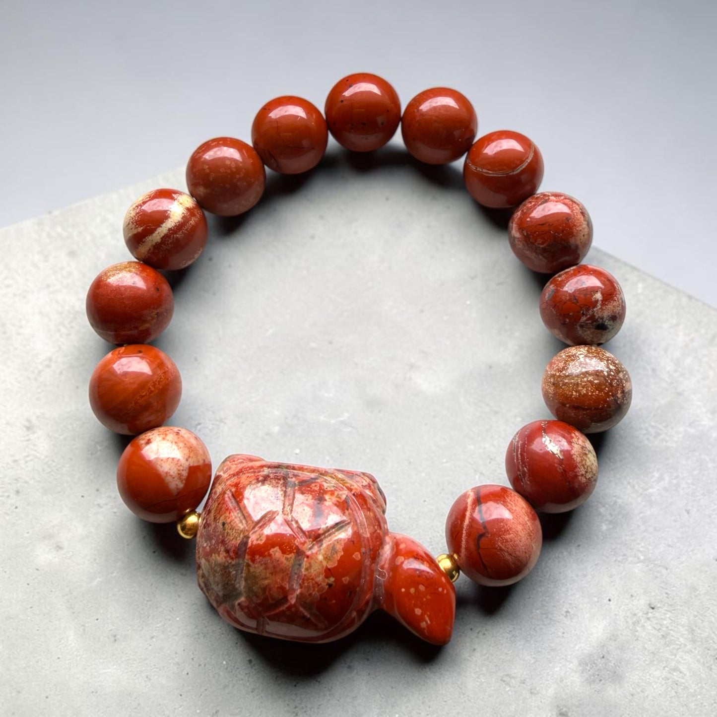 Red Jasper Turtle Bracelet