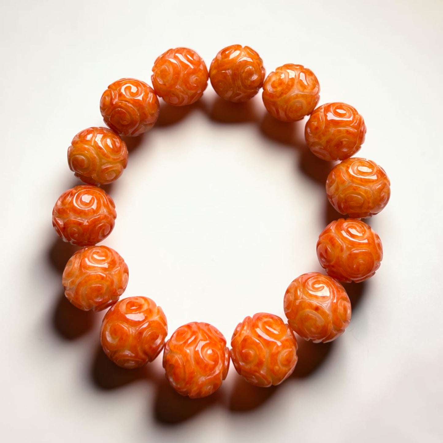 Red Jadeite Lucky Turn Bracelet