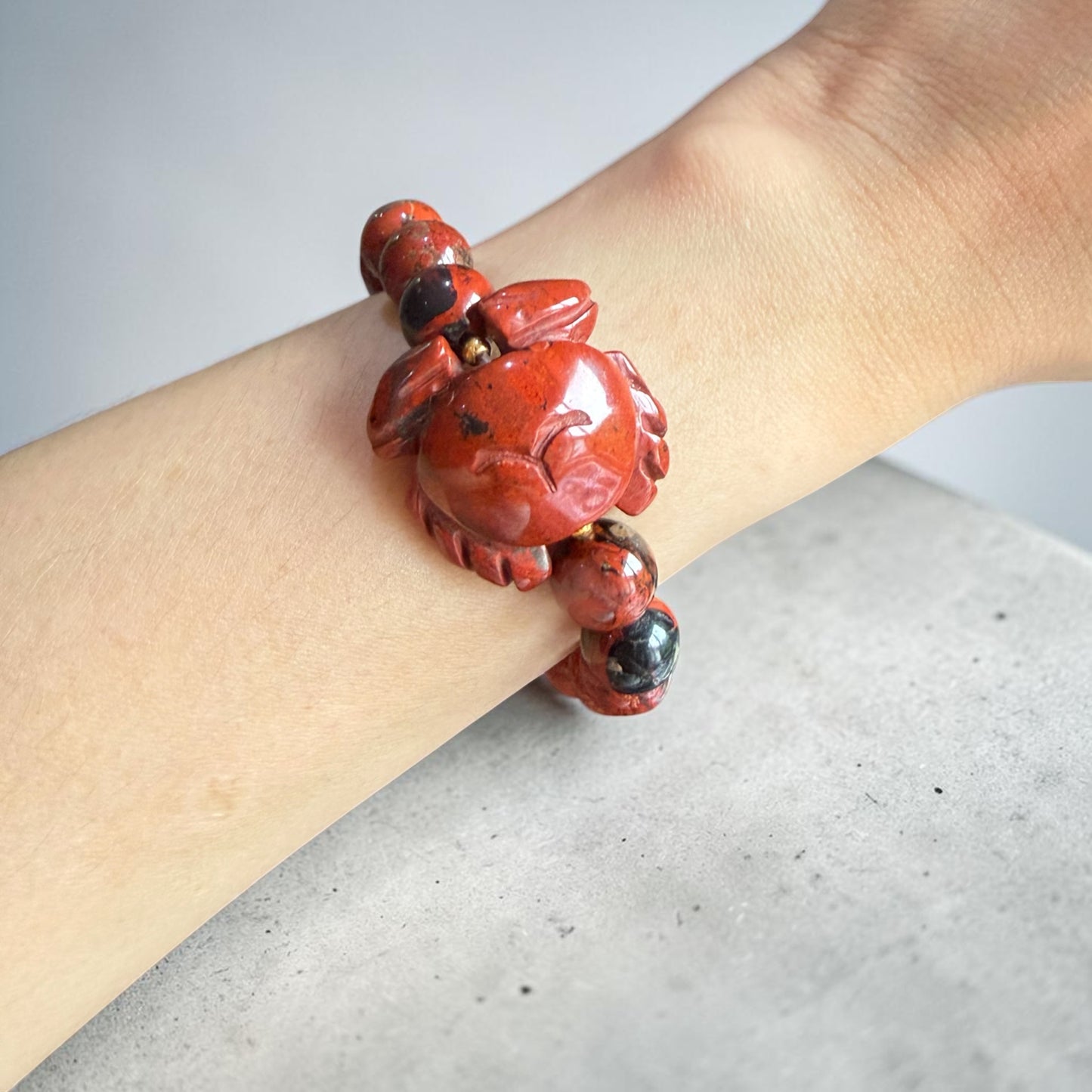 Red Jasper Crab Bracelet