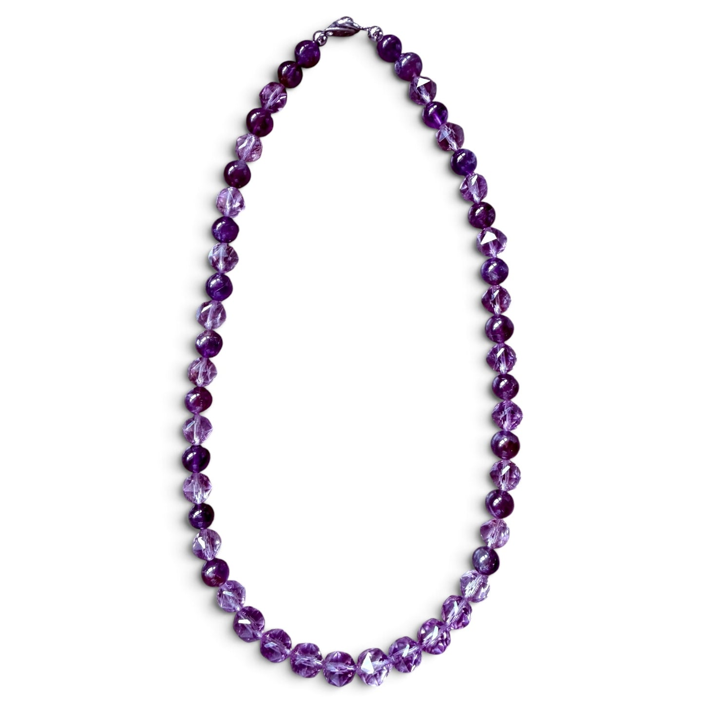 Amethyst Faceted Rose Cut Necklace