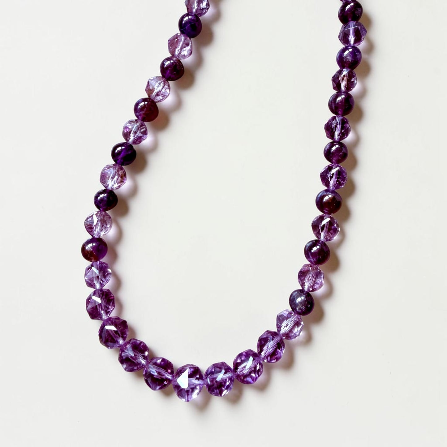 Amethyst Faceted Rose Cut Necklace