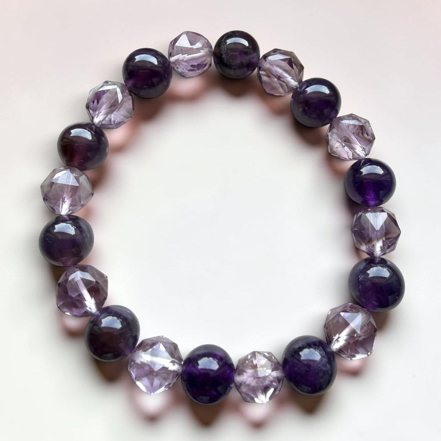 Amethyst Faceted Rose Cut Bracelet