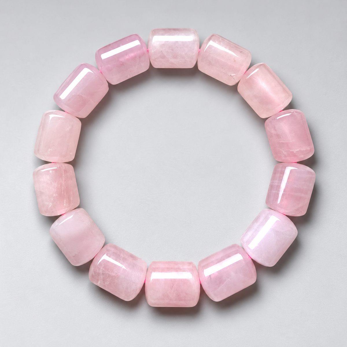 Rose Quartz Barrel Bangle