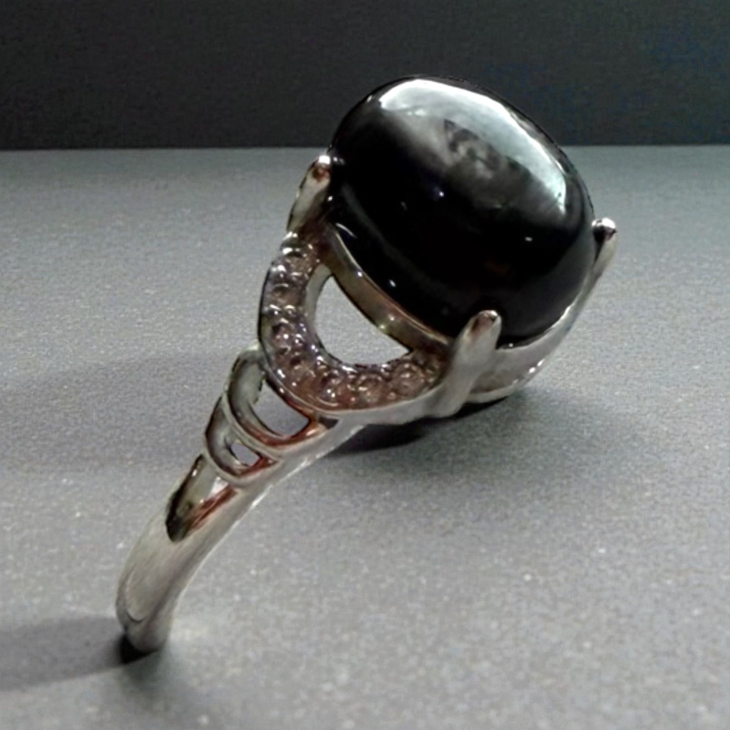 Black Labradorite Ring