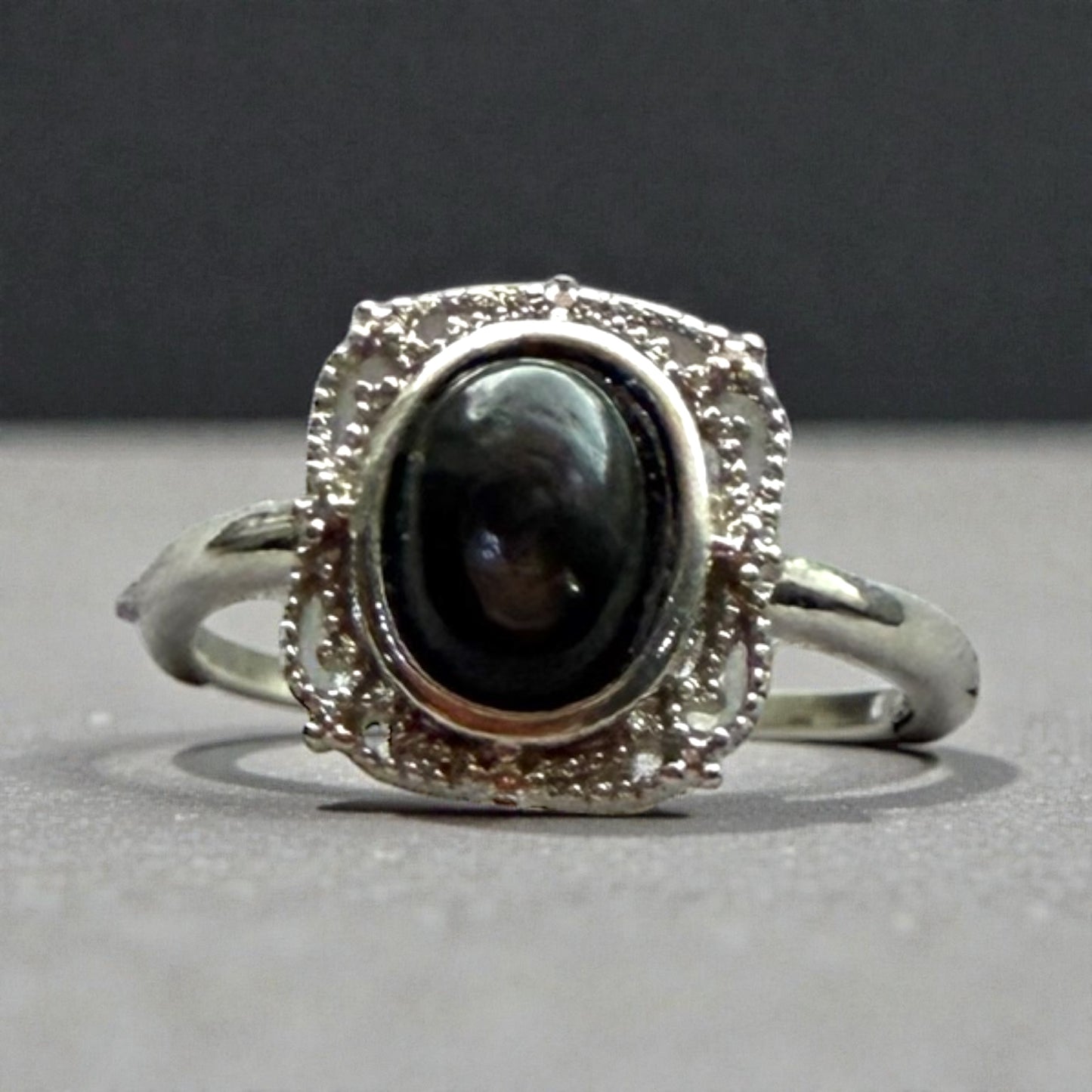 Black Labradorite Ring