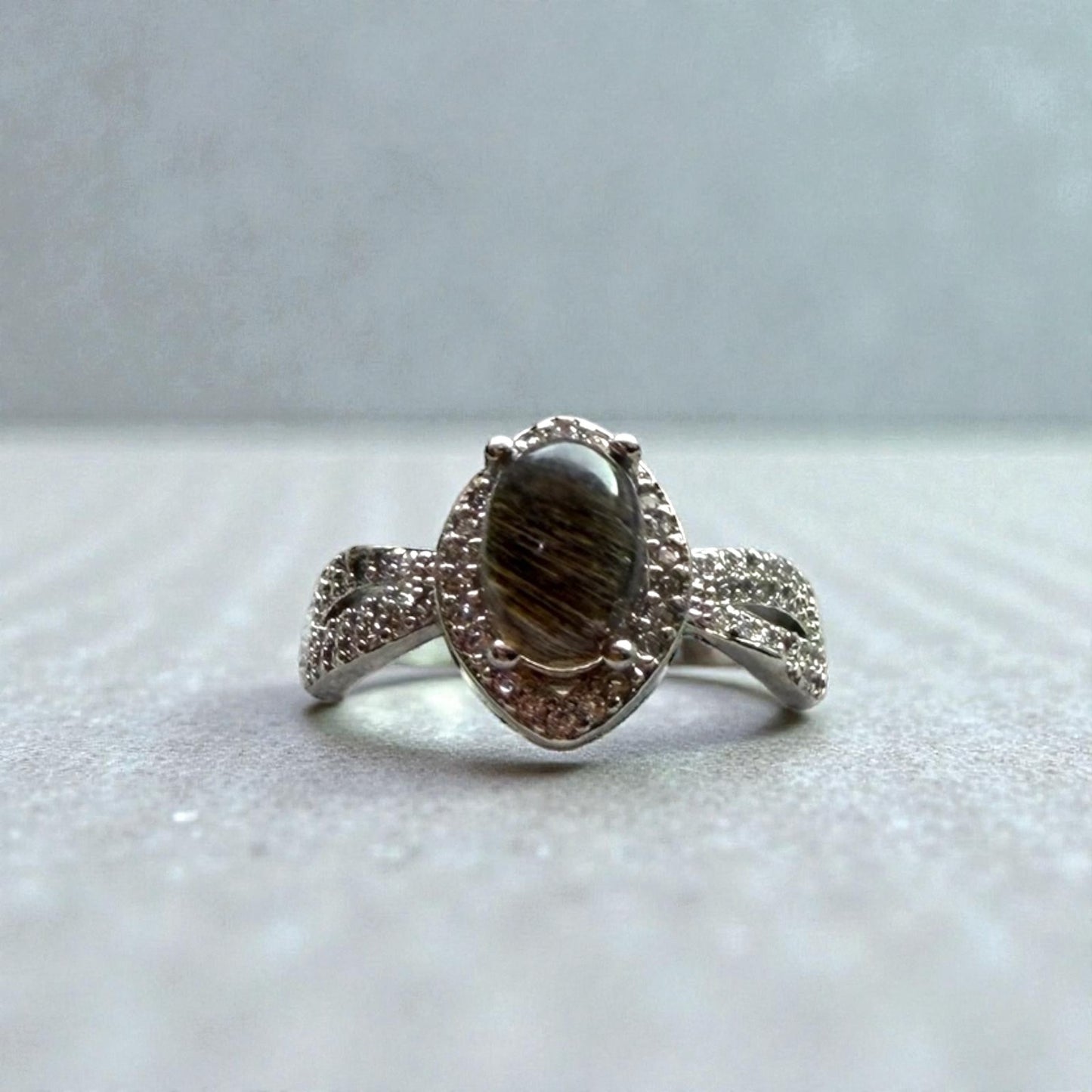 Black Rutilated Quartz Ring