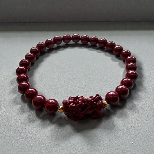 Pixiu Cinnabar Bracelet